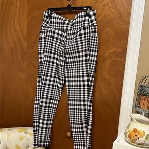 Stylish Black and White Checkered Pants